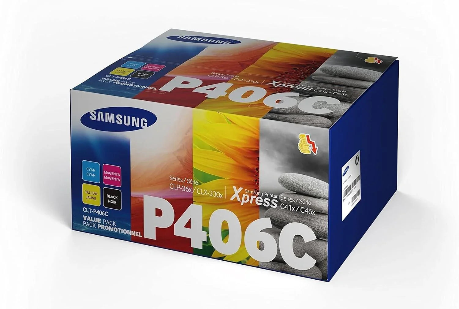 HP SU375A Multi Pack Samsung CLT-P406C (SU375A) Multipack Original Toner 1xSchwarz Black, Cyan, Magenta and Yellow - eBuy UAE